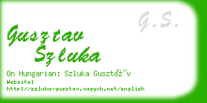 gusztav szluka business card